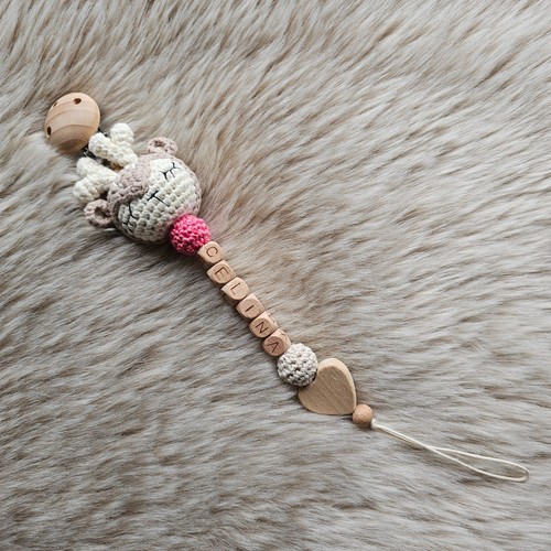 Schnullerkette mit name - schnullerkette,