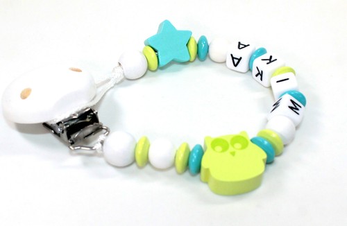 Schnullerkette mit namen - schnullerkette,