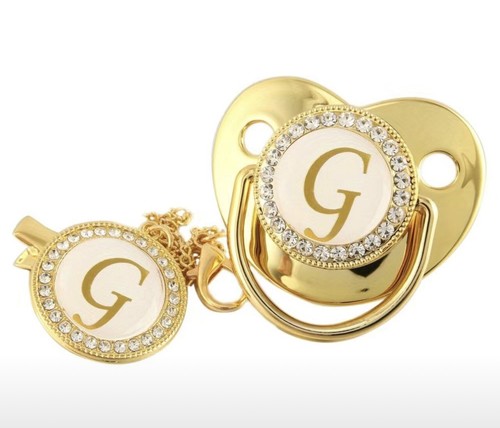 Baby gold glitzer schnuller - baby, g