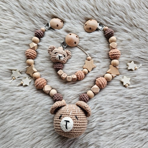 Schnullerkette set teddy - teddy, bär